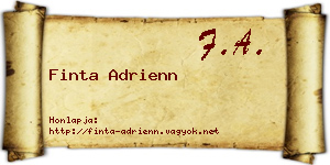 Finta Adrienn névjegykártya